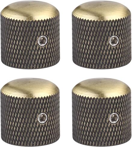 4Pcs Metal Guitar Knobs Volume Tone Control Knobs Dome Knobs with with Allen Keys Screws for Fender Telecaster Gibson Les Paul Electric Guitar Bass (red Copper) in Saudi Arabia