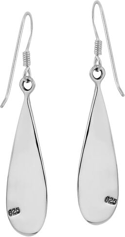Vintage Abalone Shell Streak Teardrop .925 Sterling Silver Dangle Earrings in Saudi Arabia