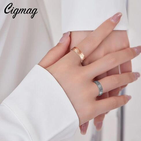 Cigmag 2PCS حلقات النحاس للنساء - المفاصل أصابع الإبهام حلقة النحاس قوية - قابل للتعديل 100٪ الصلبة هدية عيد الميلاد النقي (النحاس) in Kuwait
