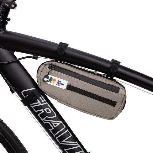 Bike Frame Bag – Waterproof Zippers and Water-Resistant Fabric, Dual Storage Compartments, Adjustable Straps – Fits All Frame Sizes, Perfect for Cycling, Commuting, and Adventure Rides (Black) in Saudi Arabia