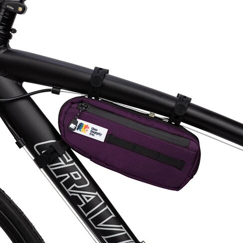 Bike Frame Bag – Waterproof Zippers and Water-Resistant Fabric, Dual Storage Compartments, Adjustable Straps – Fits All Frame Sizes, Perfect for Cycling, Commuting, and Adventure Rides (Black) in Saudi Arabia