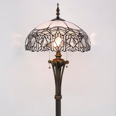 Tiffany Floor Lamp Green Stained Glass Dragonfly Standing Reading Light 16X16X70 Inches Antique Pole Corner Lamp Decor Bedroom Office Living Room in Saudi Arabia