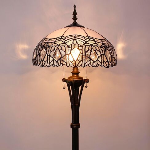 Tiffany Floor Lamp Green Stained Glass Dragonfly Standing Reading Light 16X16X70 Inches Antique Pole Corner Lamp Decor Bedroom Office Living Room in Saudi Arabia