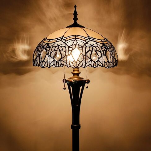 Tiffany Floor Lamp Green Stained Glass Dragonfly Standing Reading Light 16X16X70 Inches Antique Pole Corner Lamp Decor Bedroom Office Living Room in Saudi Arabia