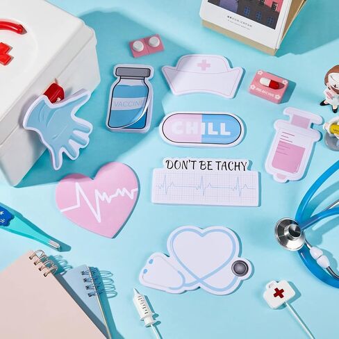 8 Pack Mini Funny Nurse Sticky Notes Nursing Student Essentials School Nurse Gifts Nurse Stationary Sticky Notes Booklet Self Stick Note Pads for Hospital School Nurse Supplies in Saudi Arabia