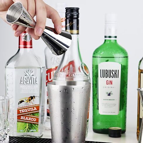 Homestia Bar Jigger for Bartending, Measuring Cup with OZ&ML 2 Units of Measurement Inside Cocktail Jigger 304 Food Grade Stainless Steel Double Jigger 2 OZ 1 OZ Japanese Jigger Silver in Kuwait