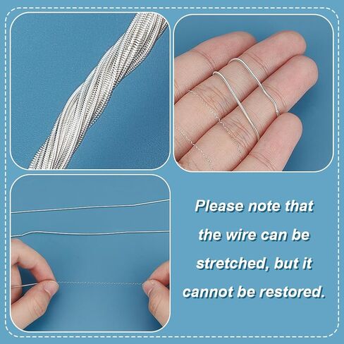 BENECREAT 40 Gram French Metal Wire, 18 Guage Embroidery Material Wire, Light Silver Round Copper French Metalic Wire for Embroidery Beading Jewelry Making in Saudi Arabia