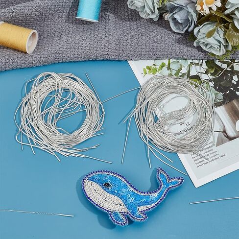 BENECREAT 40 Gram French Metal Wire, 18 Guage Embroidery Material Wire, Light Silver Round Copper French Metalic Wire for Embroidery Beading Jewelry Making in Saudi Arabia