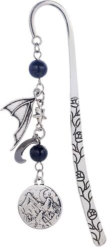 Retro Metal Bookmark for Bookish Gifts Wing Mask Bow and Arrow Charms Book Mark for Book Lover Gifts for Women Men (Night-Blue) in Saudi Arabia