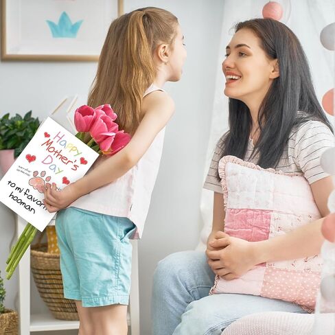 Asmallgf Cute Mother’s Day Card from Dog Cat, Happy Mothers Day Gifts for Pet Lover Owner, Gift Card for Pet Mom in Kuwait