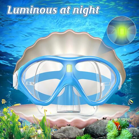 Kids Swim Goggles Snorkel Diving Mask for Boys Girls Ages 7-16, Two-Color Anti-Fog Swimming Goggles with Nose Cover (1PCS Pure Purple) in Saudi Arabia
