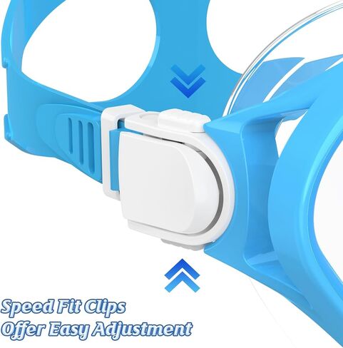 Kids Swim Goggles Snorkel Diving Mask for Boys Girls Ages 7-16, Two-Color Anti-Fog Swimming Goggles with Nose Cover (1PCS Pure Purple) in Saudi Arabia