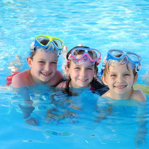 Kids Swim Goggles Snorkel Diving Mask for Boys Girls Ages 7-16, Two-Color Anti-Fog Swimming Goggles with Nose Cover (1PCS Pure Purple) in Saudi Arabia