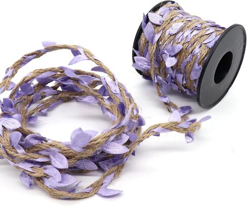 Natural Jute Twine Leaf String 5mm, Artificial Leaves for Crafts (Green Leaves) in Kuwait