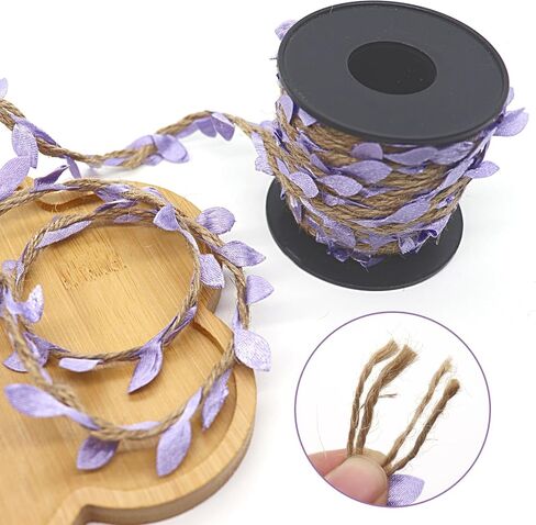Natural Jute Twine Leaf String 5mm, Artificial Leaves for Crafts (Green Leaves) in Kuwait