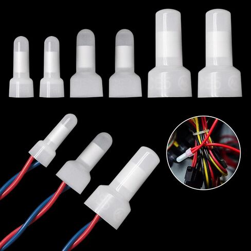Sydien 1000pcs Nylon CE1X 22-16AWG Closed End Crimp Terminal Wire Connector Crimp Caps for Connection of Electrical Appliances, Motors, Lighting in Kuwait