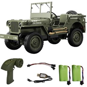 Skymaker 1/10 Willeys MB Jeep RC Off Road Road Ret RTR Multifunctional Jeep Car 2.4Ghz Militar
