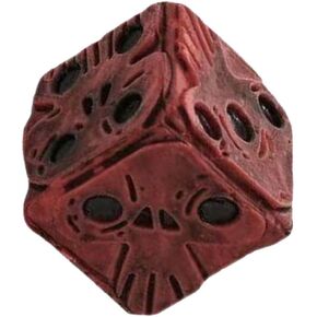 Creative Gothic Skeleton Dice Hand Carved Bone Dice Portable Game D6 Dice for Halloween Party Board Game