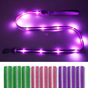 LED LED UP DOG COD ، 5 أقدام قابلة لإعادة الشحن مقود الكلب المتوهج مع 3 أوضاع فلاش سلامة المشي ليلا ، نايلون مقاوم عاكس للماء مع مقبض مبطن للحيوانات الأليفة الصغيرة المتوسطة كبيرة كبيرة