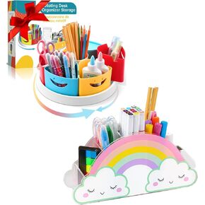 MECIDS Art Supply Storage and Organizer - 360 ° SPINNING PEN حامل وقلم رصاص/علامات CADDY لمكتب للمكتب والفصول الدراسية.