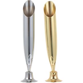 2pcs عتيقة Quill Pen Holder Rest Metal Stand for حبر أقلام تخزين القلم الحبر مع تصميم رائع للمكتب والاستخدام المنزلي