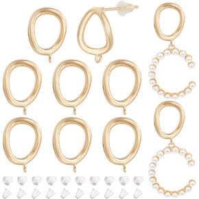 Benecreat real Gold Prass Brass Stud for Diy Jewelry Making Making