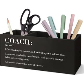 SNNDER Coach Gifts for Women Men Pen Holder for Desk, Best Coach Gifts, Coach Definition Acrylic Pen Pencil Holder Organizer for Home Office Desk Accessories