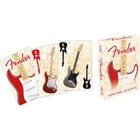 Aquarius Fender Stratocaster Play Cards - Fender Serped Deck of Cards لألعاب الورق المفضلة لديك - Permense Merchandise & Combicibles - حجم البوكر مع الانتهاء من الكتان