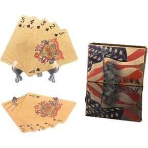 24 Karat USA Flag تمثال وطني للسيدة Liberty Gold Placed Placting Praiting