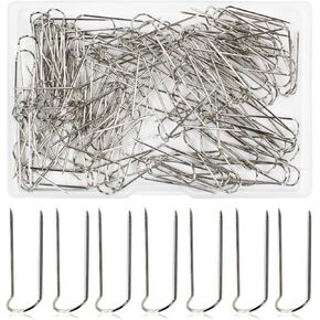 150 PCS على شكل إبرة مشحونة من الفولاذ المقاوم للصدأ خياطة مزدوجة توقف الإبرة مجوهر
