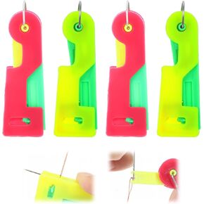 Hjzhii 8pcs threader eedle threader التلقائي ، machine machine tuto needle threader عشوائي لخياطة اليد ، machin