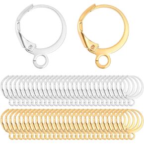 100 pcs قرطات القرط لمجوهرات صنع مضاد للأنس المواد السفقة التي تعاني من خطاف القرط.