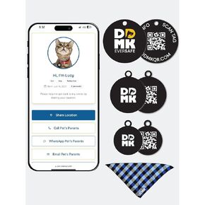 Smart Pet Tag Set | Includes Large, Medium & Small Tags | QR Code for Instant Alerts | Custom Pet Profiles | Durable & Waterproof | No Subscriptions or Fees