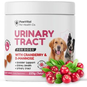 Cranberry Dog Uti مضغ مع D Mannose - 100 ٪ علاج طبيعي للتحكم في المثانة ، ودعم الكلى ، ومسالك البولية الصحية - مضغ التوت البري مصنوع من الدجاج الحقيقي للكلاب