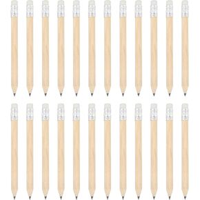 PATIKIL Half Golf Pencils Bulk, 24 Pack Pre-Sharpened Short Hexagon Wooden Pencils Mini HB Graphite Woodcase Pencil with White Eraser for Classroom Office Writing Supplies