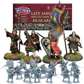 قامت Wargames بتسليم أواخر Saxon Anglo Dane Huscarls ، 36 Wargaming Miniature Miniated ، وشخصيات Wargame القابلة للتخصيص مع 10 خيار ، و 20 خيار رأس ، ومحاور دان ، والسيوف ، والرماح والدروع لأرقام الطاولة