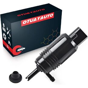 OTUAYAUTO 98510-2V100 Windshield Washer Pump - Replacement for Hyundai Accent Elentra Santa Fe Tiburon Tucson Entourage Veloster Veracruz | Kia Sedona Sportage - Washer Fluid Pump with Grommet