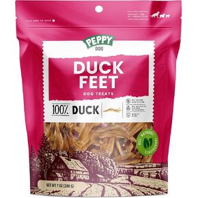 All Natural Duck Feet (7 oz, Approx. 10 pcs.) Dog Treats | Dehydrated for Freshness | Supports Joint Health with Glucosamine and Chondroitin | Promotes Dental Hygiene