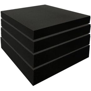 FoamTouch Charcoal 4-Pack Upholstery Foam Cushion High Density 2" Height x 18" Width x 18" Length Made in USA
