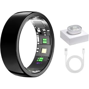 Smart Ring - Sleep Tracking Wearable - Heart Rate - Oxygen Monitoring - Fitness Tracker - Hand Gesture Brush Tiktok - Remote Camera - Up to 9 Days of Battery Life