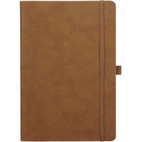 Baxter Undated Daily Planner Daily, Weekly, Monthly, Academic Organizer, Dot Grid Notebook for Time Management, Productivity, Priorities, Goals, Gratitude Journal, Brown Faux Leather