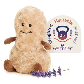 warmies Microwavable & Weighted Stuffed Animals, Peanut - Heated Stuffed Animal Plushie for Warmth & Comfort - Cute Soft Plush Toys for Adults & Children (Boys, Girls, Babies & Toddlers)