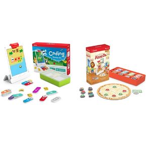 OSMO - KIT ATTALTER KIT FOR IPAD Plus Pizza Co.- 3 ألعاب التعلم التعليمي - الأعمار من 5 إلى 12+ - تعلم الكود ، أساسيات الترميز ، ألغاز الترميز ، مهارات الاتصال والرياضيات - لعبة iPad)