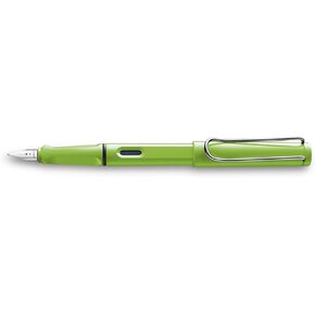قلم نافورة Lamy Safari ، Nib + 5 خراطيش حبر أسود (أخضر)