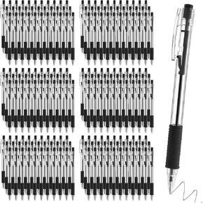 200 Pack Black Gel Ink Pens BENS ، 1.0 مم قابلة للسحب ، نقرة نقرة أقلامًا ، وكتابة ناعمة الكتابة مع قبضة مريحة للعودة إلى مكتب العمل في الفصل الدراسي ، مستلزمات العمل المنزلية