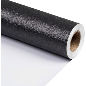 Flyhill Mini Roll Wrapping Paper-46.8sq.ft.ttl (17inch*32.8ft) - Solid Color with Glitter Sparkle Sky Blue Wrapping Paper for Christmas,Birthday,Wedding,Baby Shower