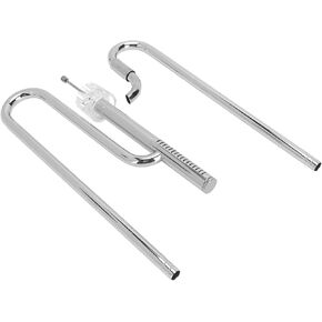Tnfeeon Stainless Steel Inflow and Outflow Pipe Set Acrylic Fixing Frame Water Regulating Metal Pipe Skimmer with 2 Acrylic Holders (16mm/0.63in)