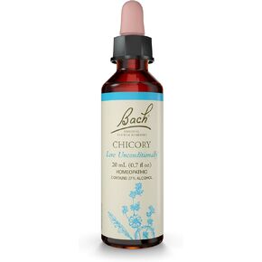 Bach Original Flower Remedies, Chicory for Unconditional Love, Natural Homeopathic Flower Essence, Holistic Wellness and Stress Relief, Vegan, 20mL Dropper