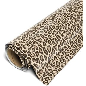 Siser EasyPSV Patterns 11.8" x 5ft Roll - Self Adhesive Permanent Craft Vinyl (Leopard Tan)