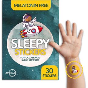 AVEELA Melatonin Free Sleep Patches for Kids | Natural Sleeping Aid | Calm and Relax Patch to Sleep Better | Toxin-Free Sleeping Device to Support Quality Sleep and Reduce Fatigue | Baby Sleep Aid